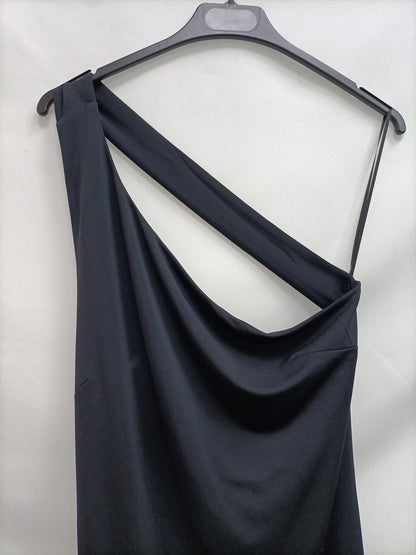 MANGO. Black midi dress TL