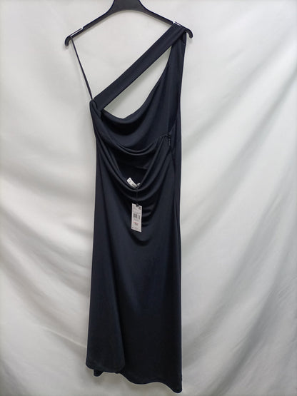 MANGO. Black midi dress TL