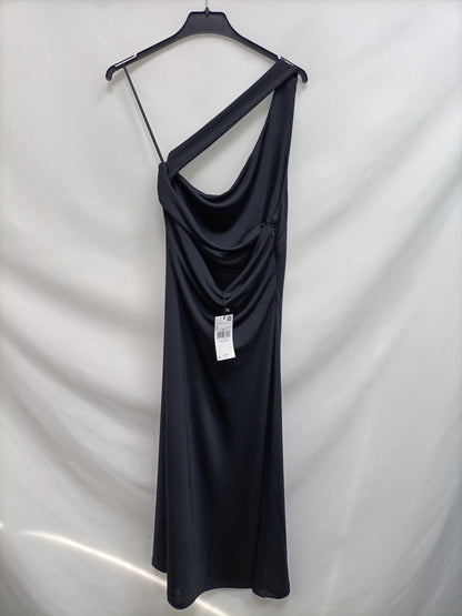 MarketMANGO.Vestido midi negro T.M