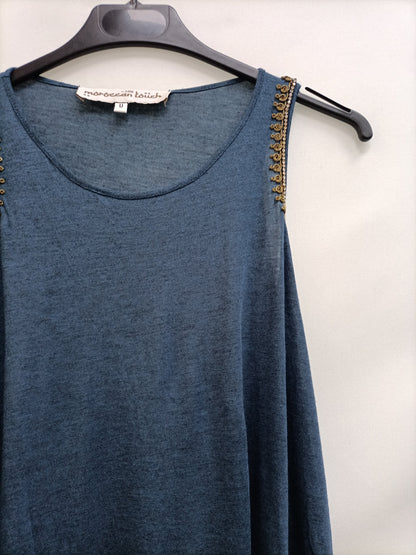 OTRAS.Top azul pedrería TU (S/M)