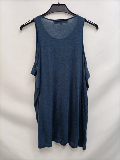 OTRAS.Top azul pedrería TU (S/M)