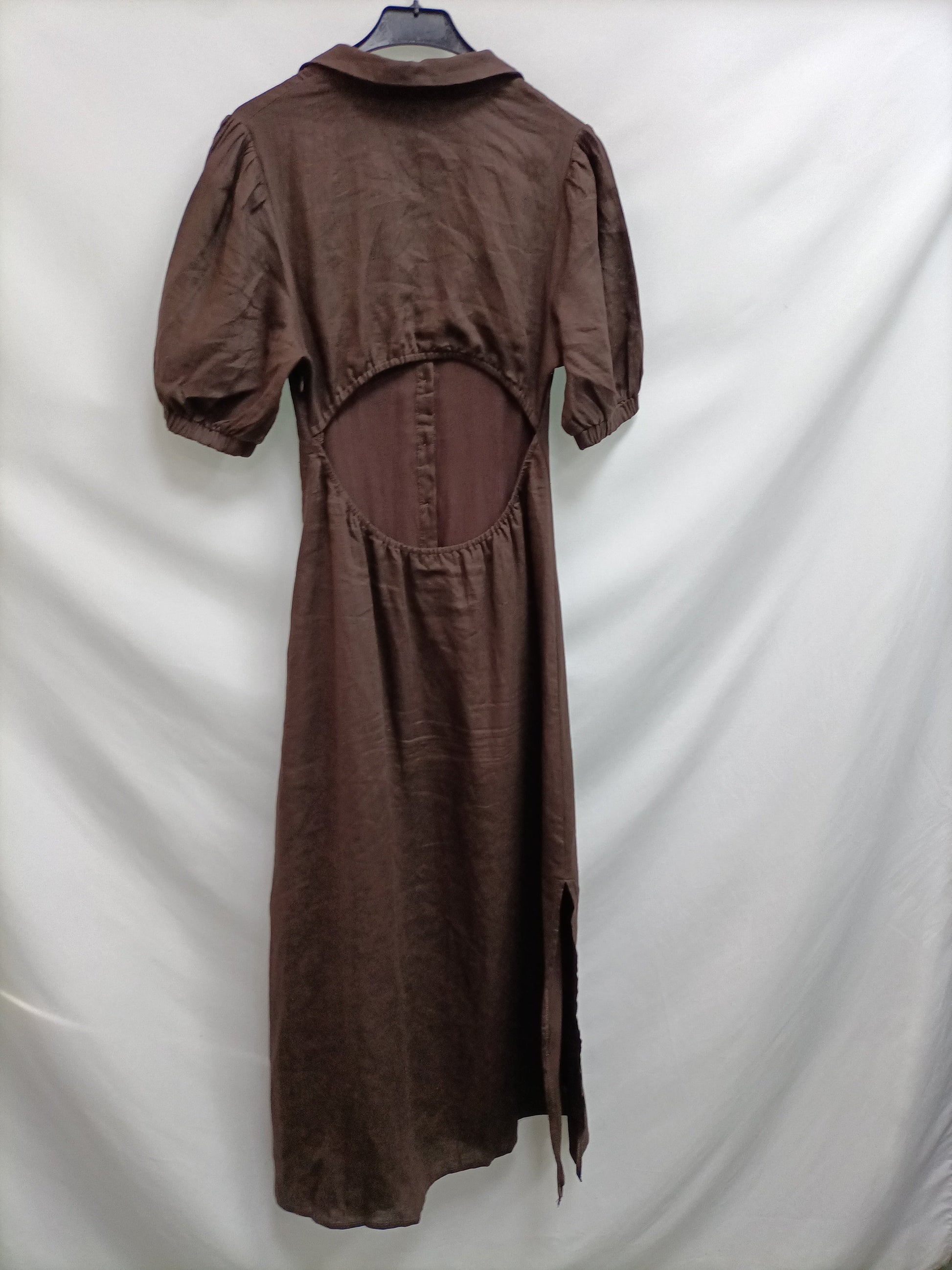 DISSH.Long brown dress with back opening TM – Hibuy market DISSH.Long brown dress with back opening TM – Hibuy market