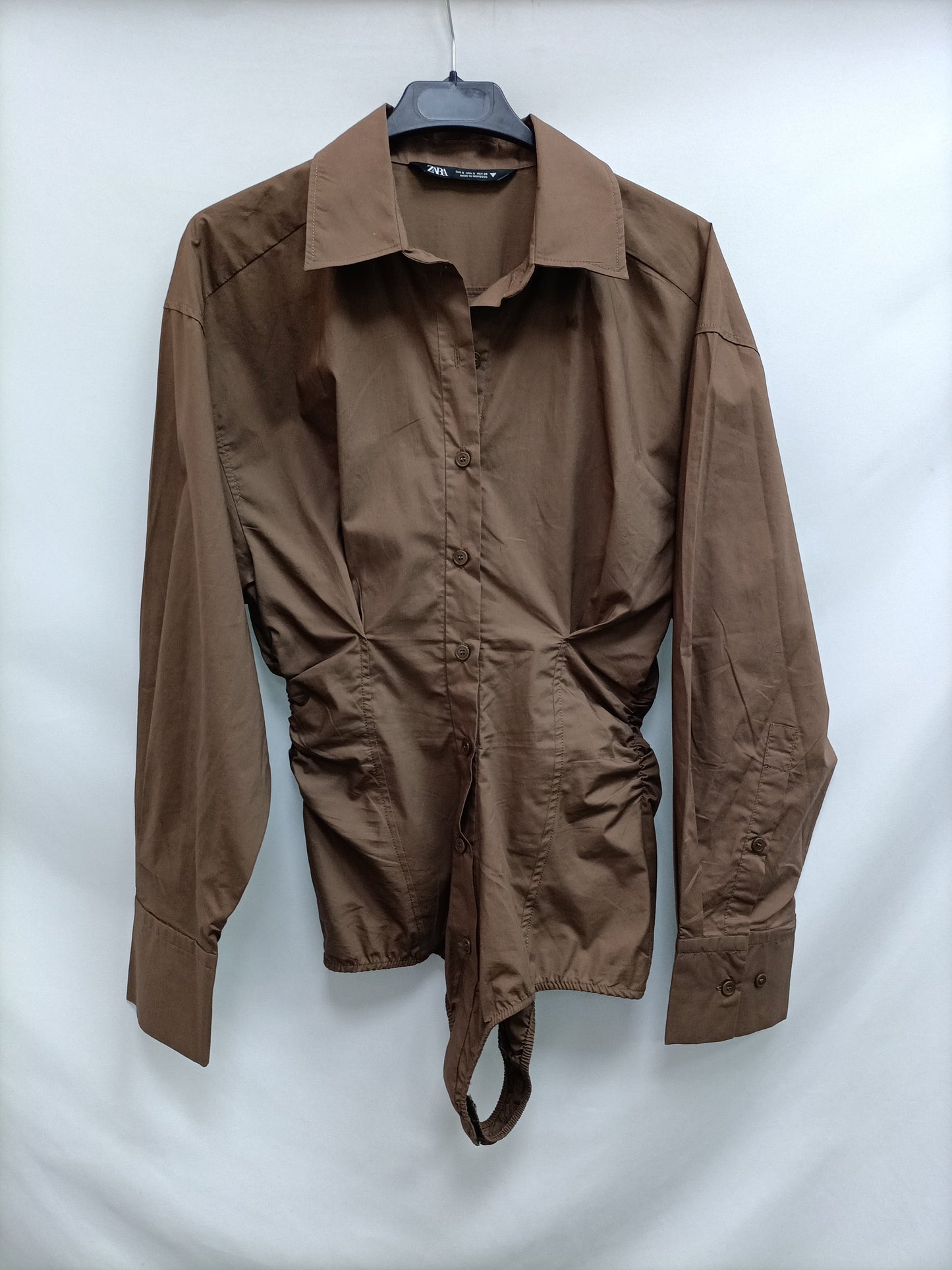 ZARA.Body estilo camisa marrón T.S