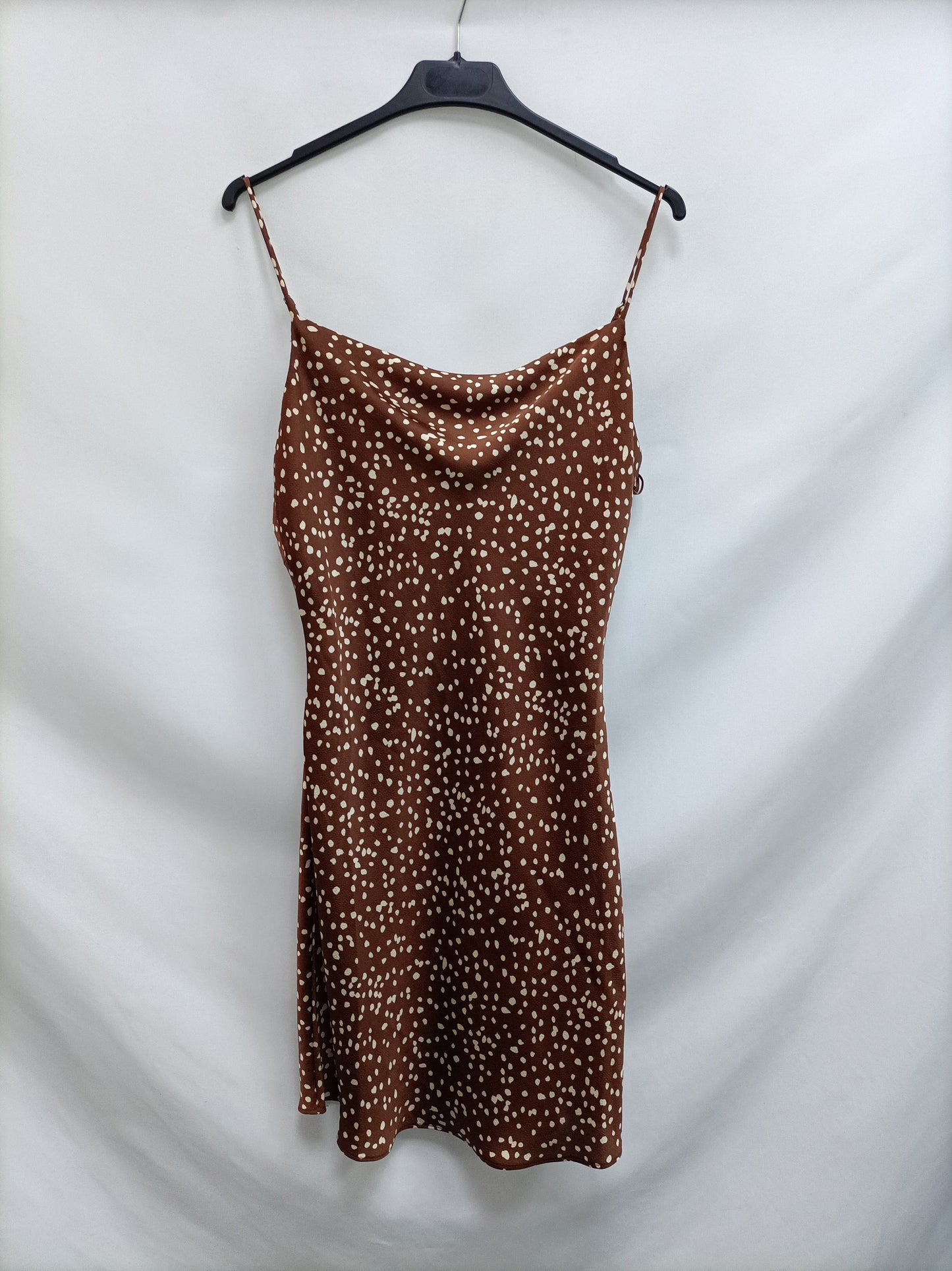 COTTON CANDY.Vestido corto marrón T.M