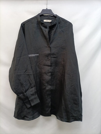PANGAIA.Oversized shirt/black linen dress. TM