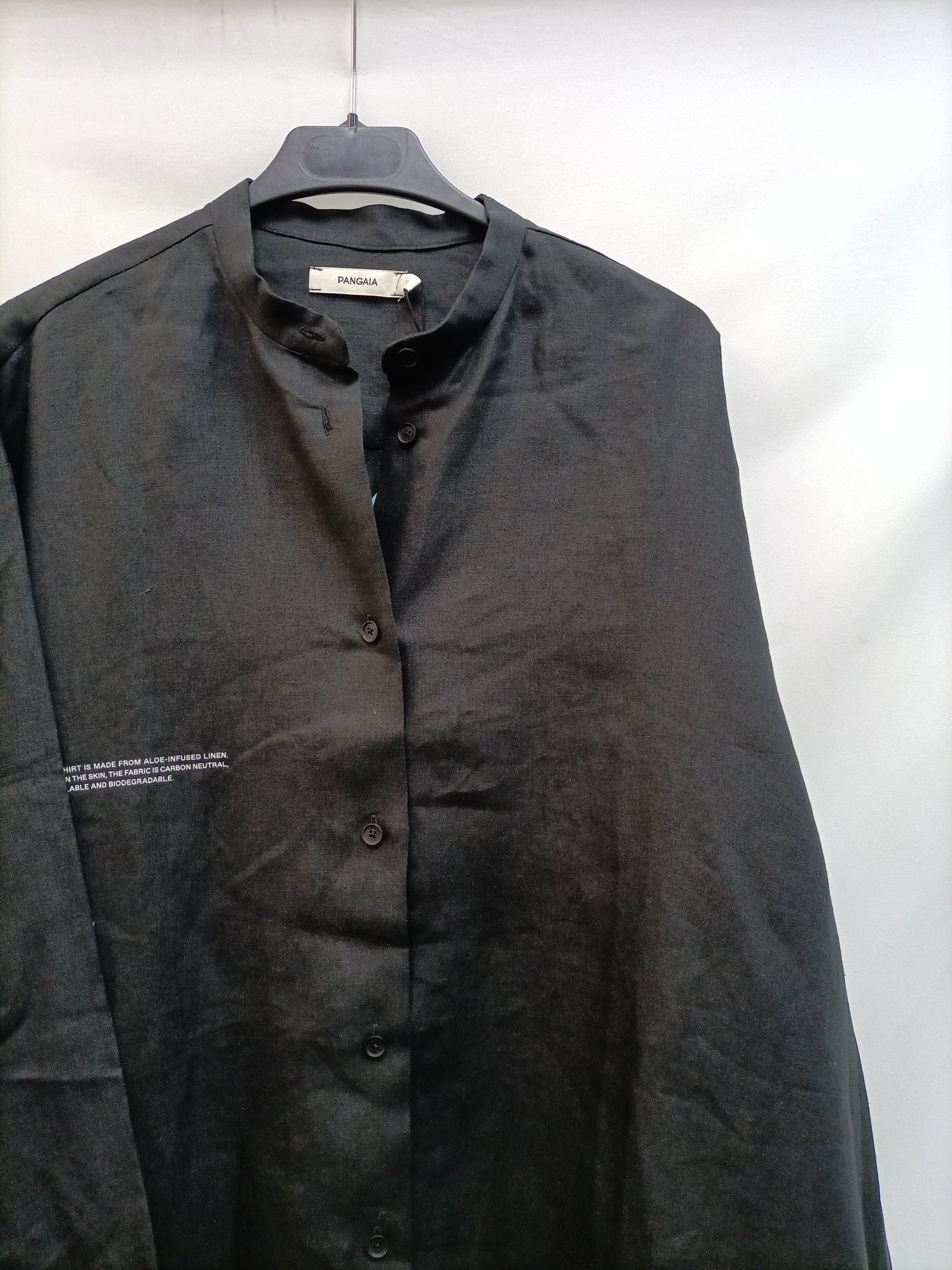 PANGAIA.Oversized shirt/black linen dress. TM
