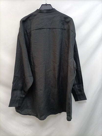 PANGAIA.Oversized shirt/black linen dress. TM