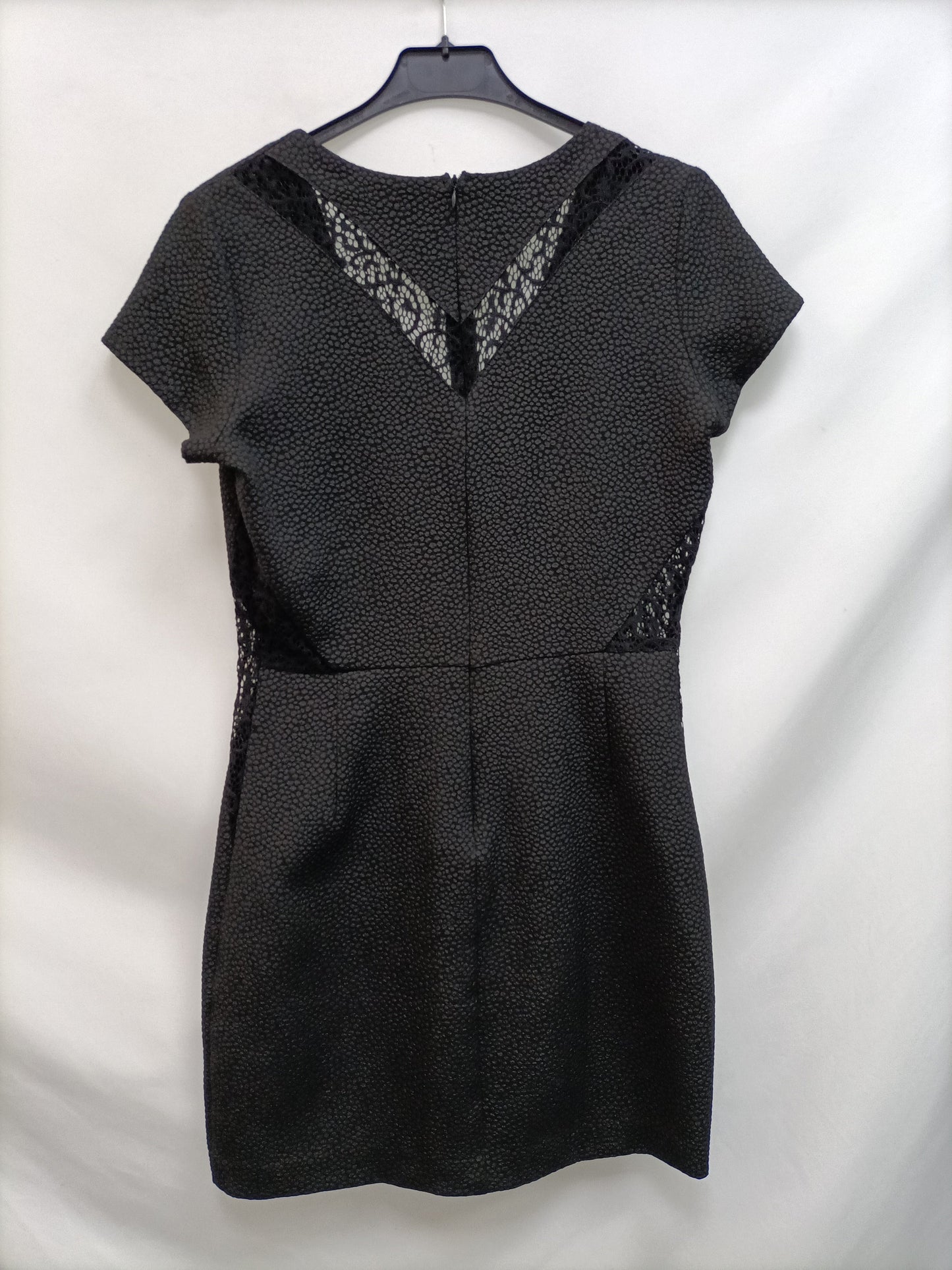 CHARLISE.Black texture dress T.36