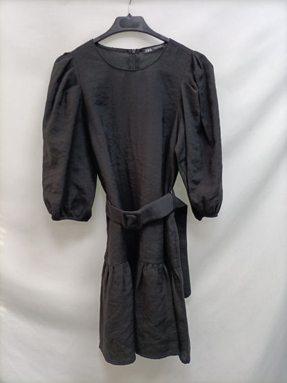 ZARA. Short dress with puffed sleeves S.XS