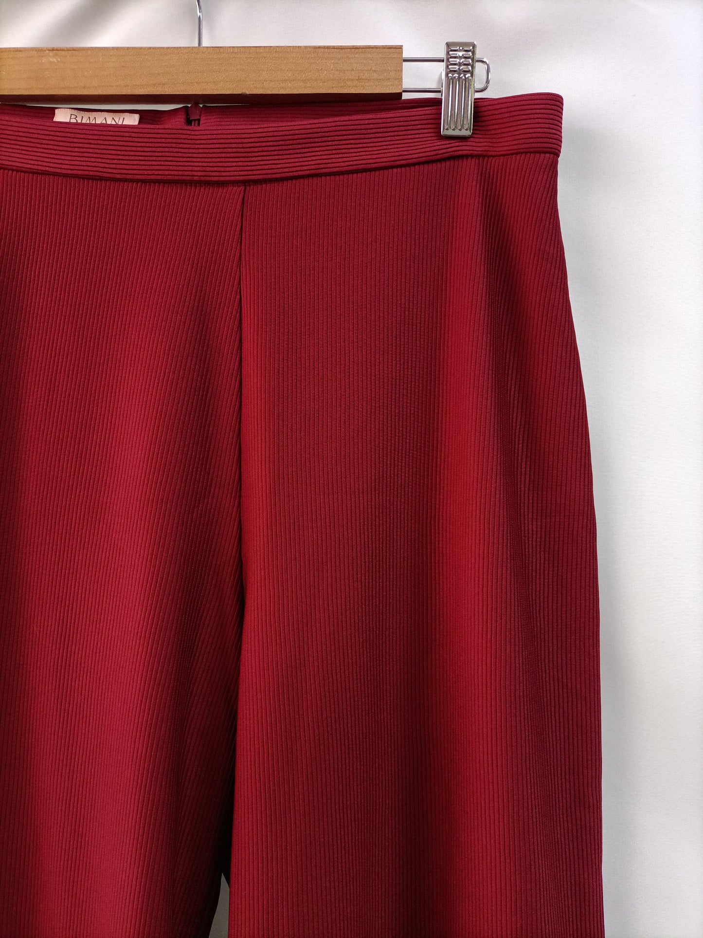 BIMANI. Burgundy culottes size 40