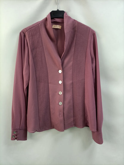 BIMANI. Blusa rosa fluidsña T.m