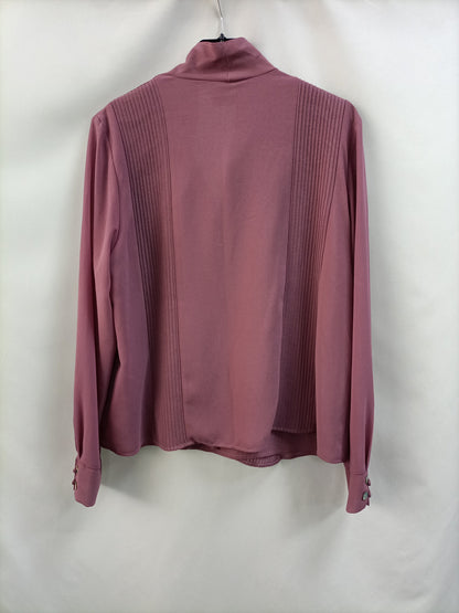 BIMANI. Blusa rosa fluidsña T.m