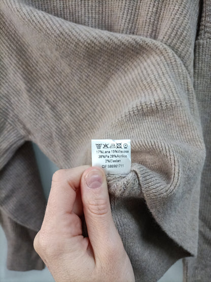 BIMANI. Beige cardigan with Ts buttons