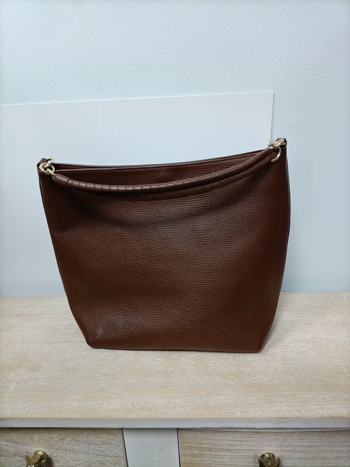 COCCINELLE. Brown shopper bag