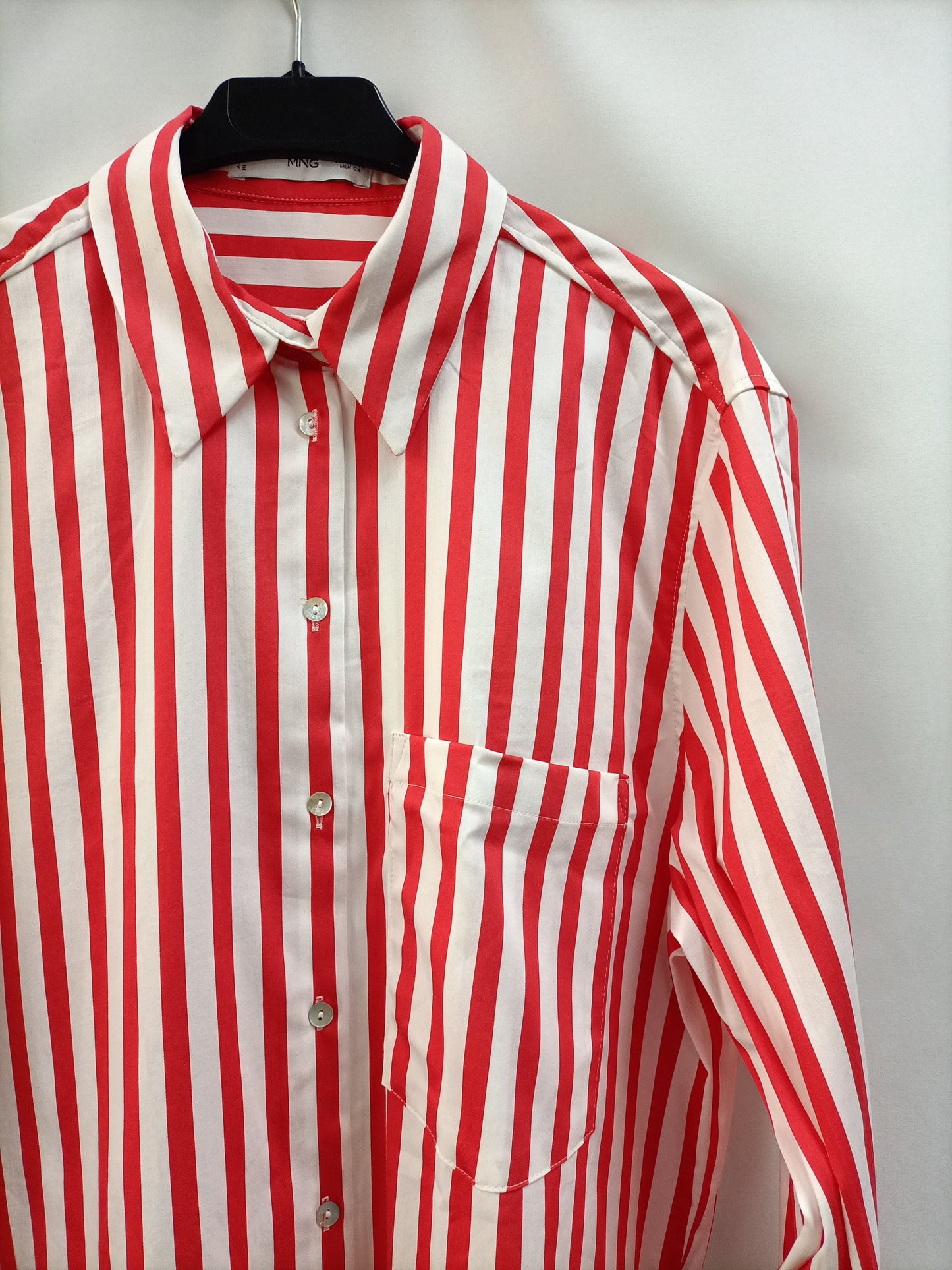 MANGO.Camisa rayas oversized T.s