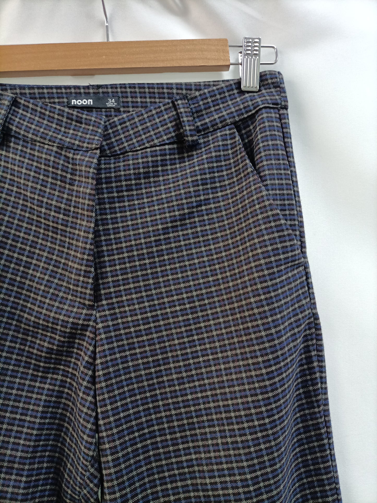 NOON.Checkered trousers S.34