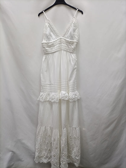 CUPLÉ. Vestido largo encaje T.s