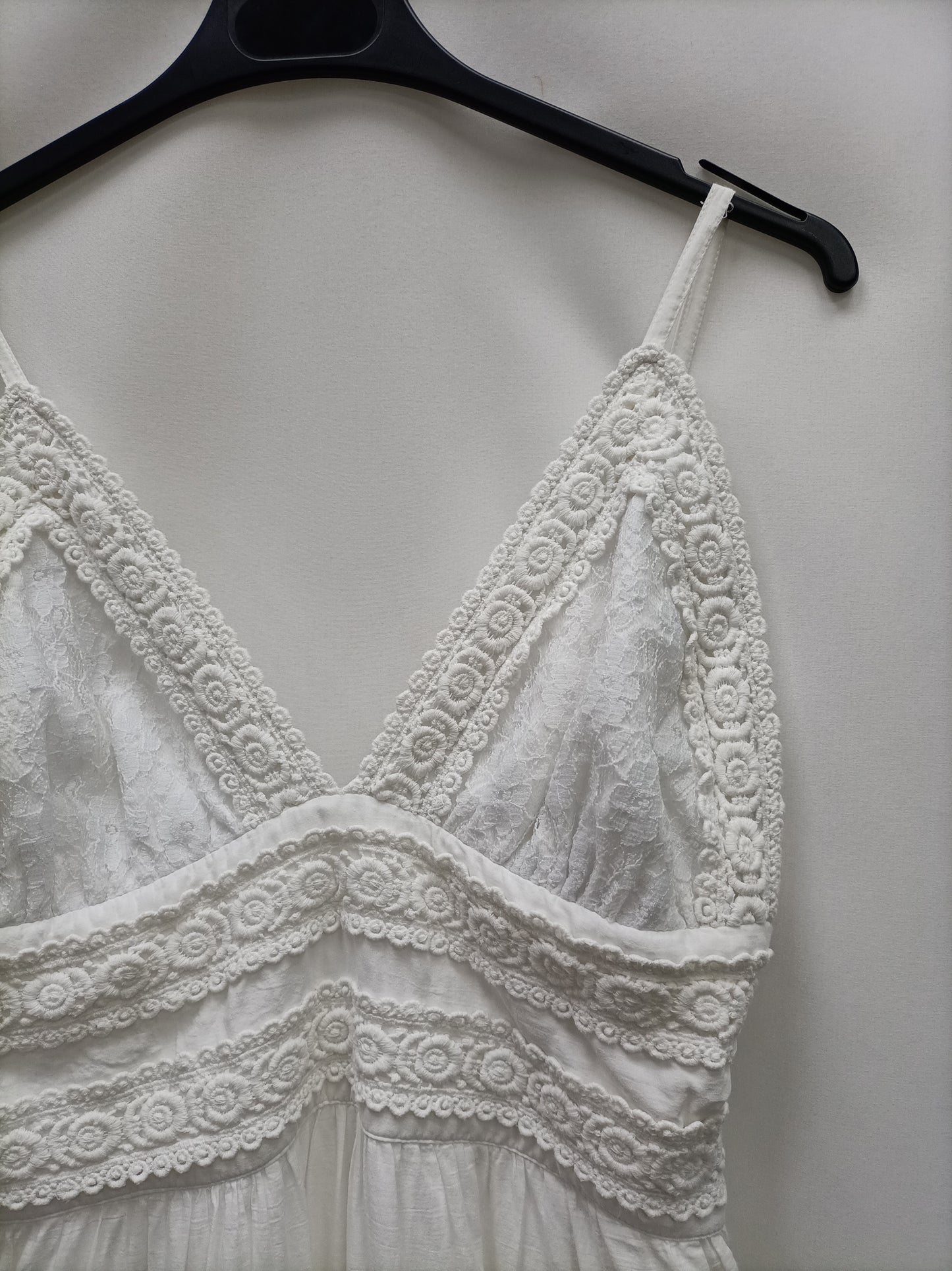 CUPLÉ. Vestido largo encaje T.s