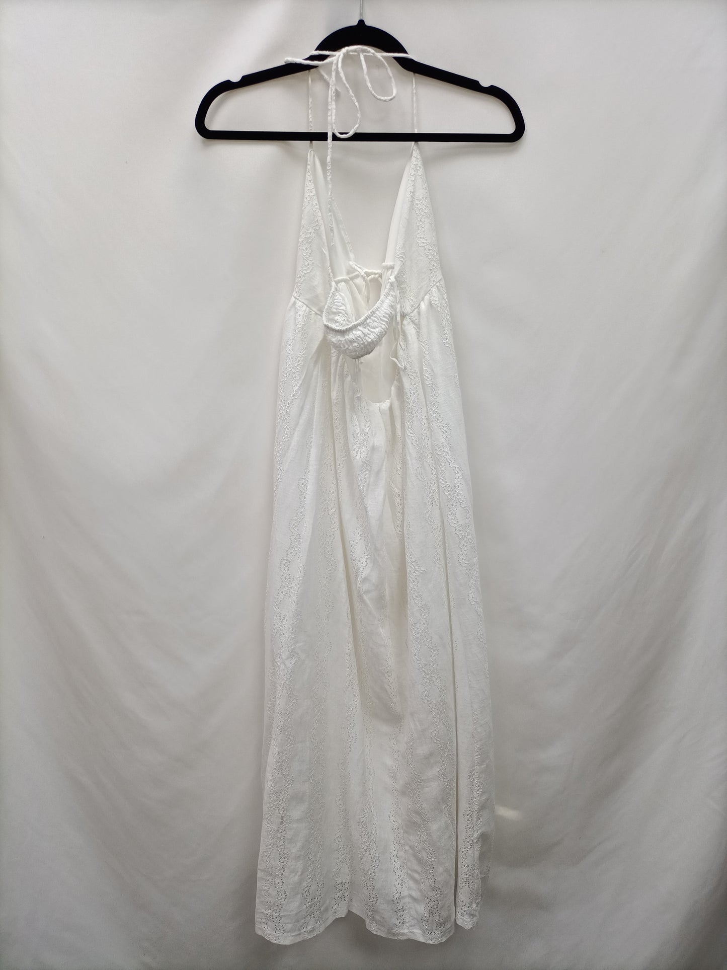 ZARA. Vestido blanco encaje T.m