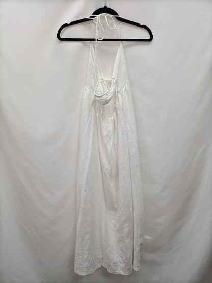 ZARA. Vestido blanco encaje T.m