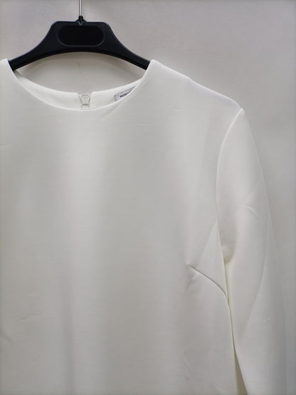 PARTLY. White neoprene dress S.xs