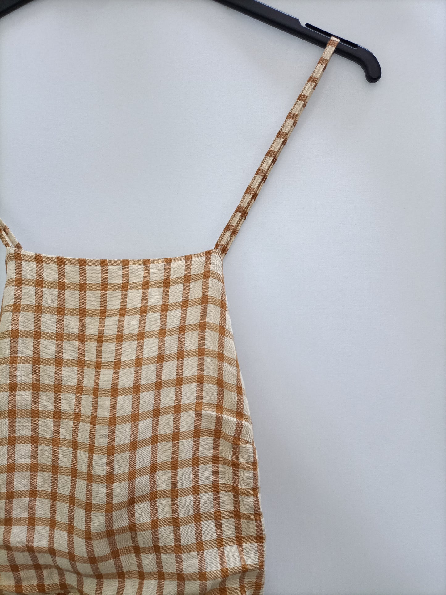 ZARA. Long checked dress T.xs