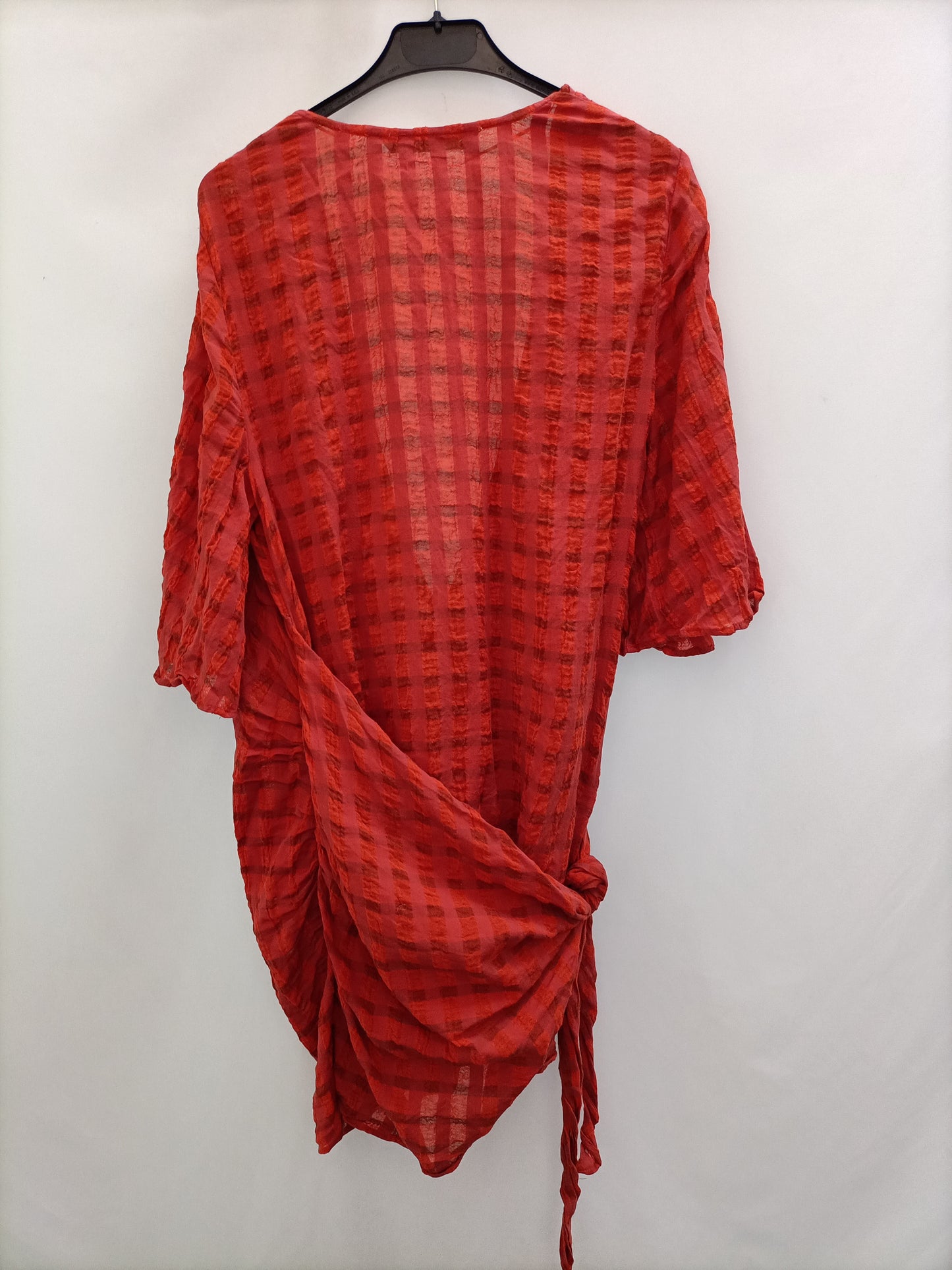 ZARA. Short checked dress Tl