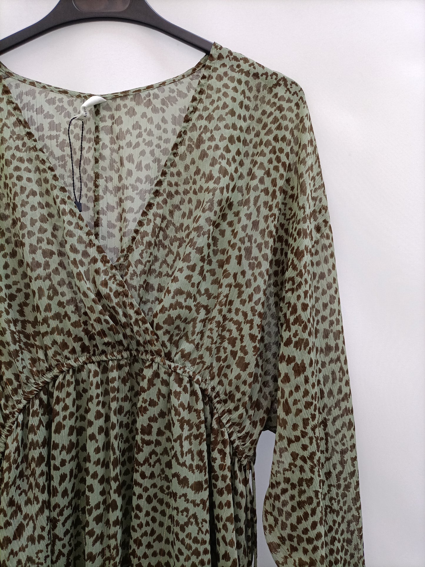 MANGO. Short animal print dress Tl