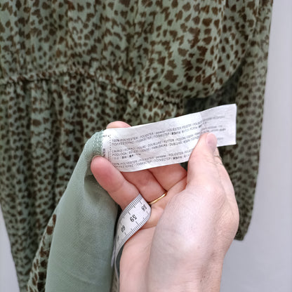 MANGO. Short animal print dress Tl