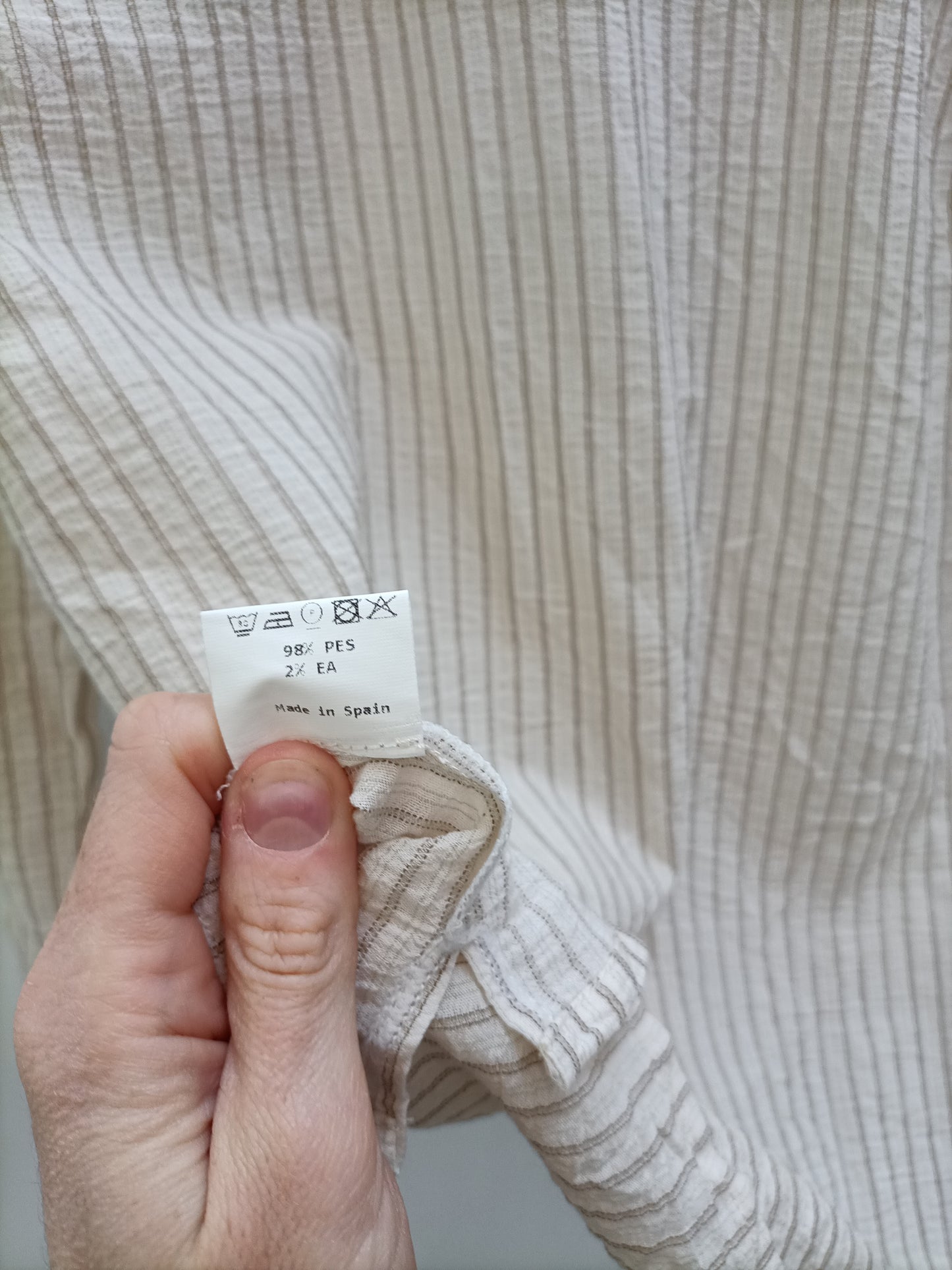 ROPA CHICA. Camisa beige rayas T.xs