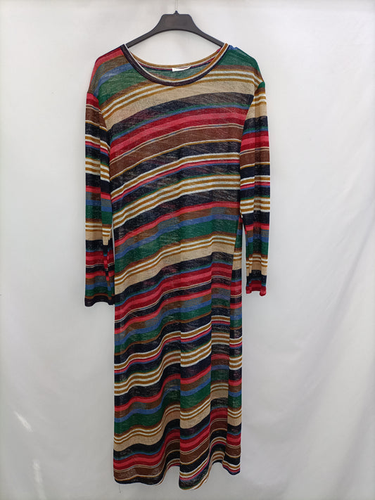 COCO NUT. Striped midi dress Ts/m