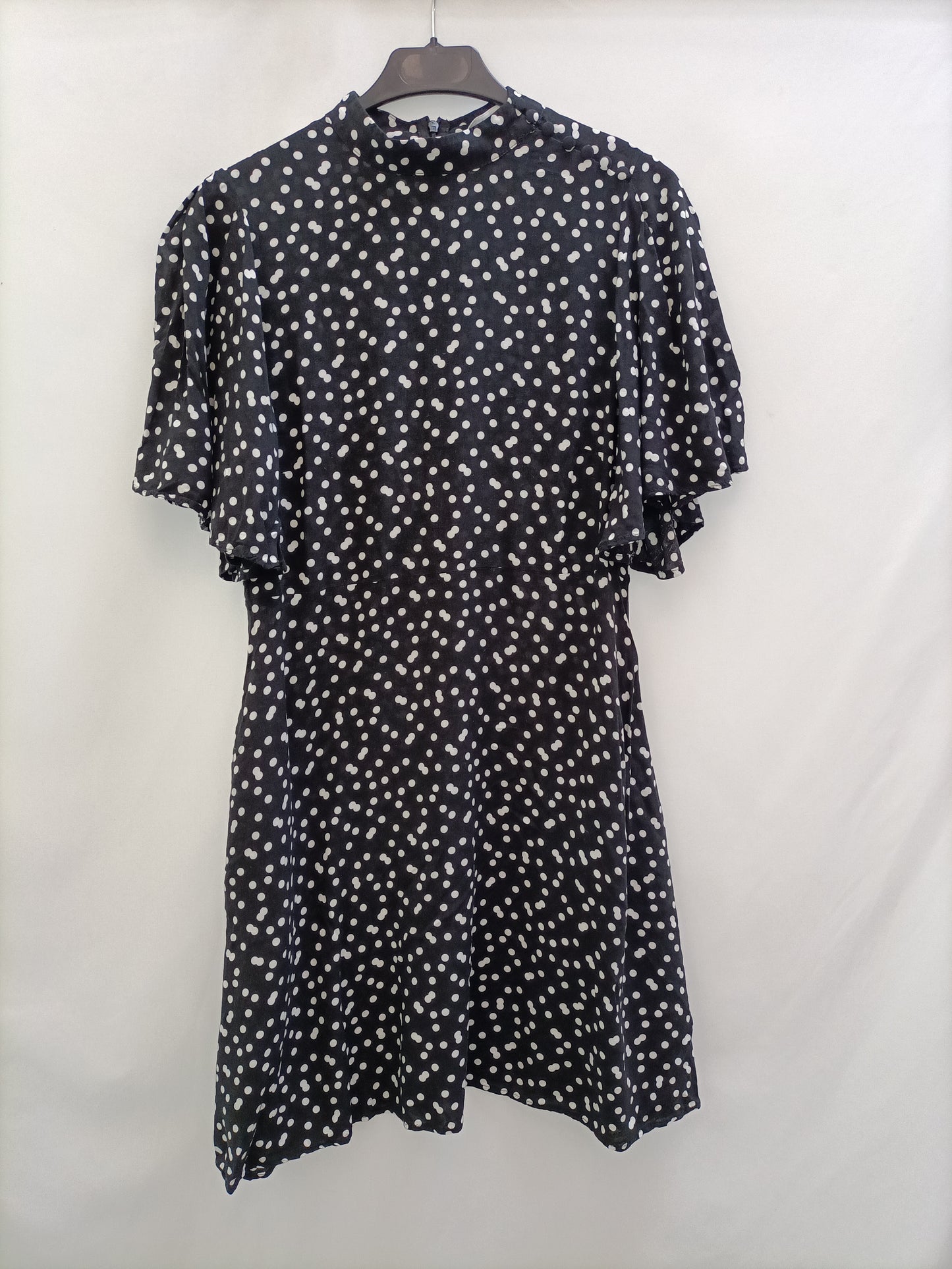 ZARA. Black polka dot dress TM
