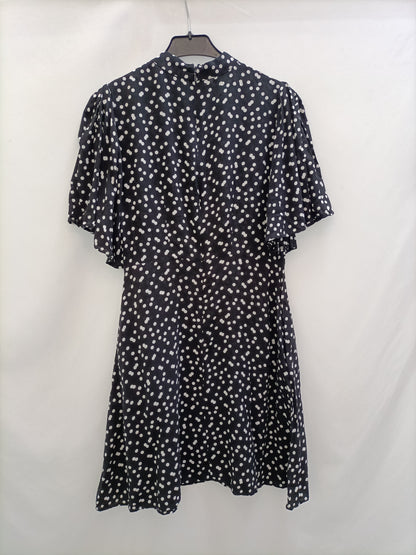 ZARA. Black polka dot dress TM