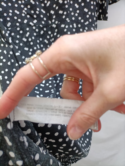 ZARA. Black polka dot dress TM