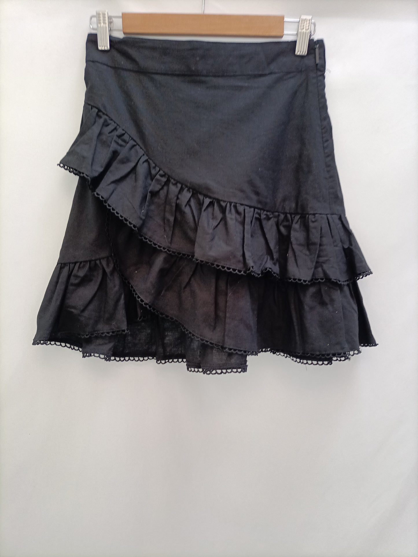 SCALPERS. Falda lino negra T.xs