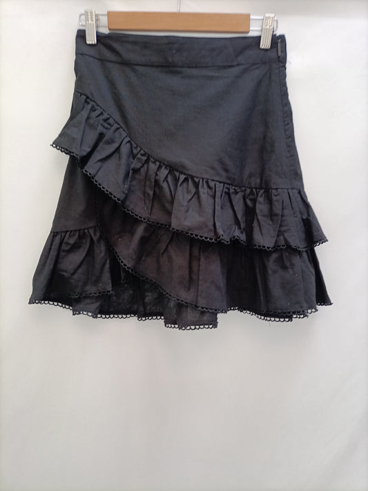 SCALPERS. Falda lino negra T.xs
