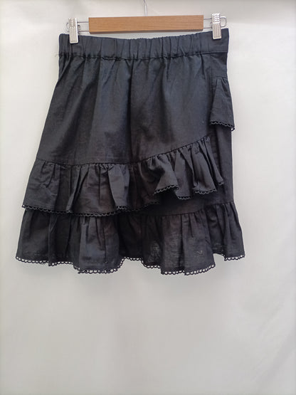 SCALPERS. Falda lino negra T.xs