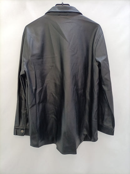 PARFOIS. Tu(m) leather effect overshirt