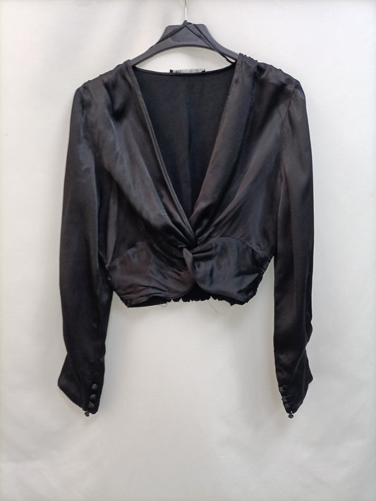ZARA. Top Negro nudo T.s