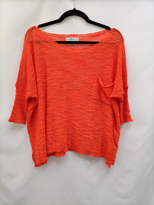 ZARA. Top coral T.m