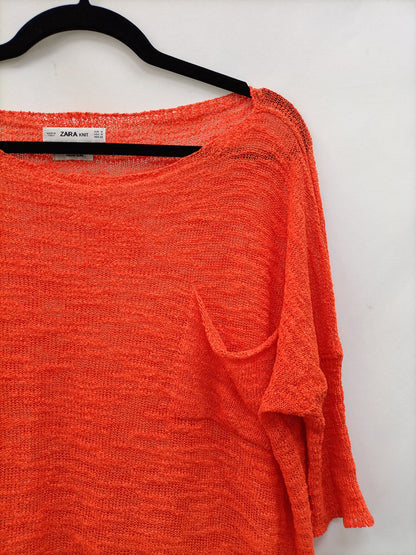 ZARA. Top coral T.m