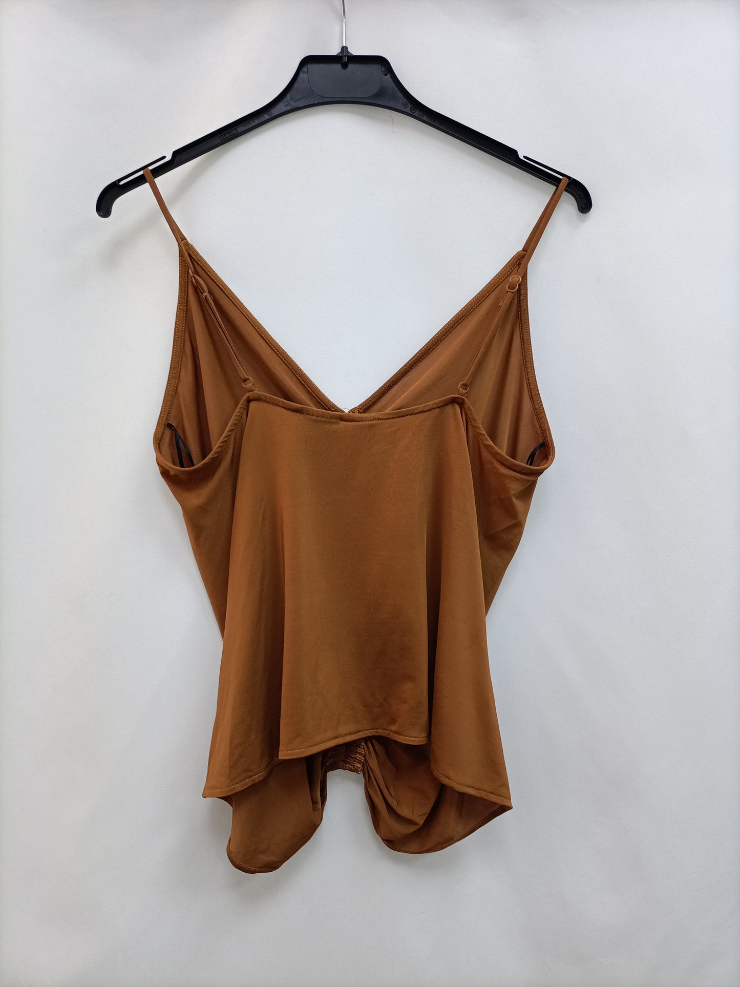 H&amp;M. Camel Gathered Top Ts