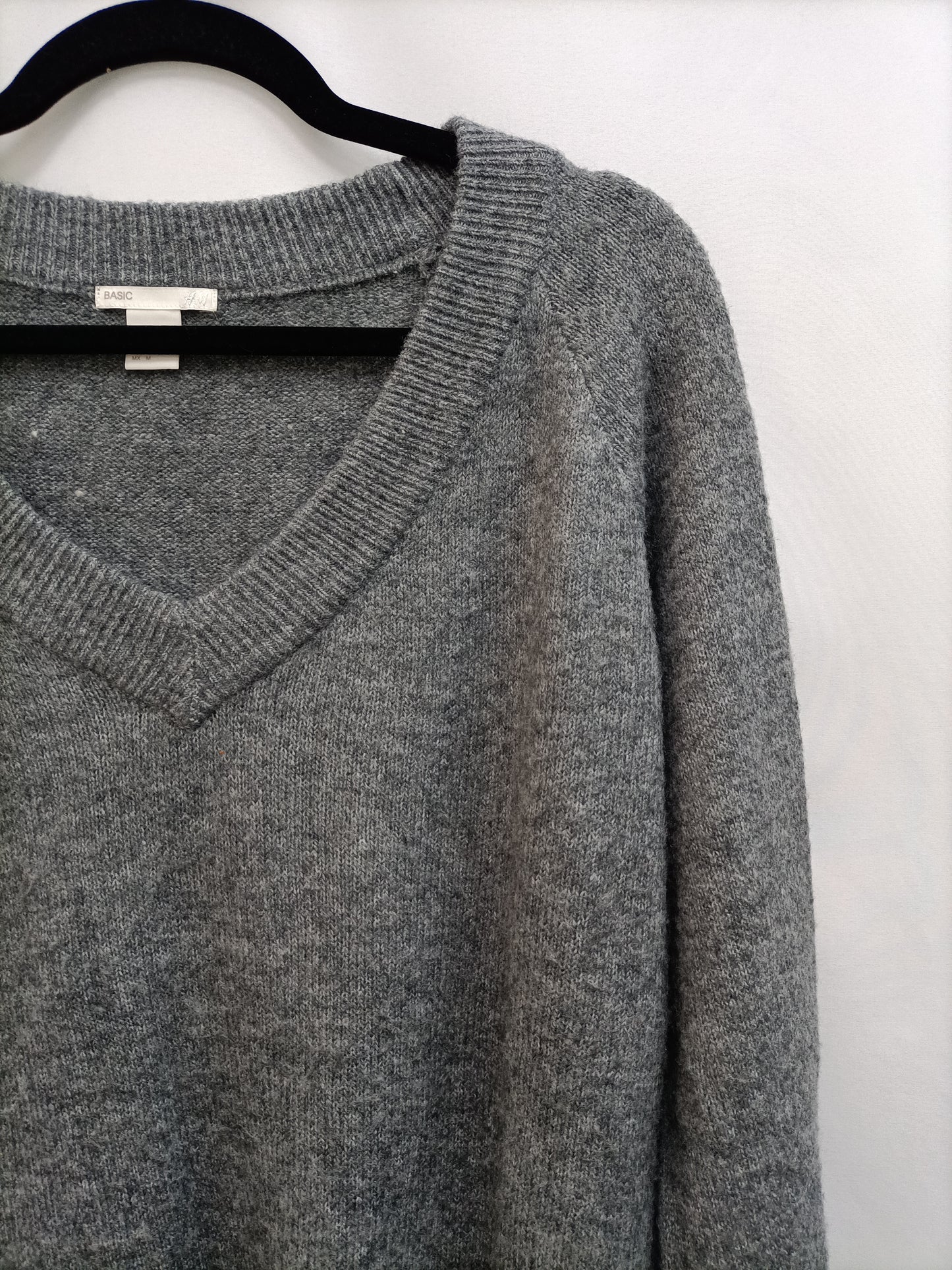 H&M. Jersey gris oversized T.m