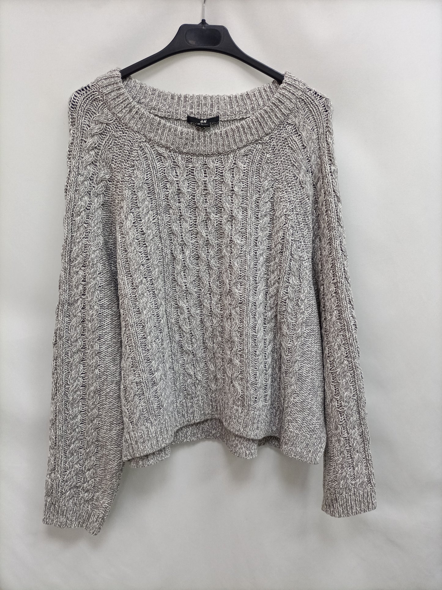 H&amp;M. Heathered Grey Sweater Tl