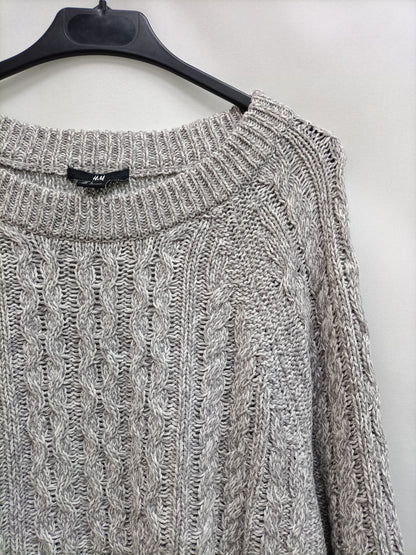 H&amp;M. Heathered Grey Sweater Tl