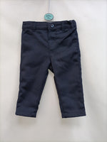 PRIMARK. Pantalón azul textura T.6-9 meses