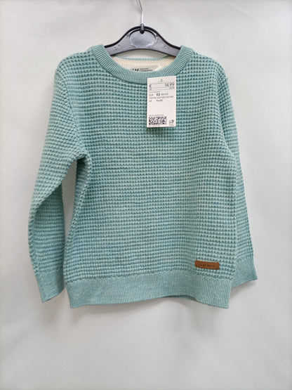 H&amp;M. Turquoise sweater, size 1-2 years