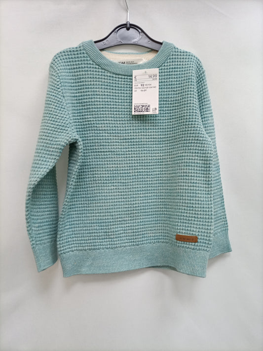 H&amp;M. Turquoise sweater, size 1-2 years