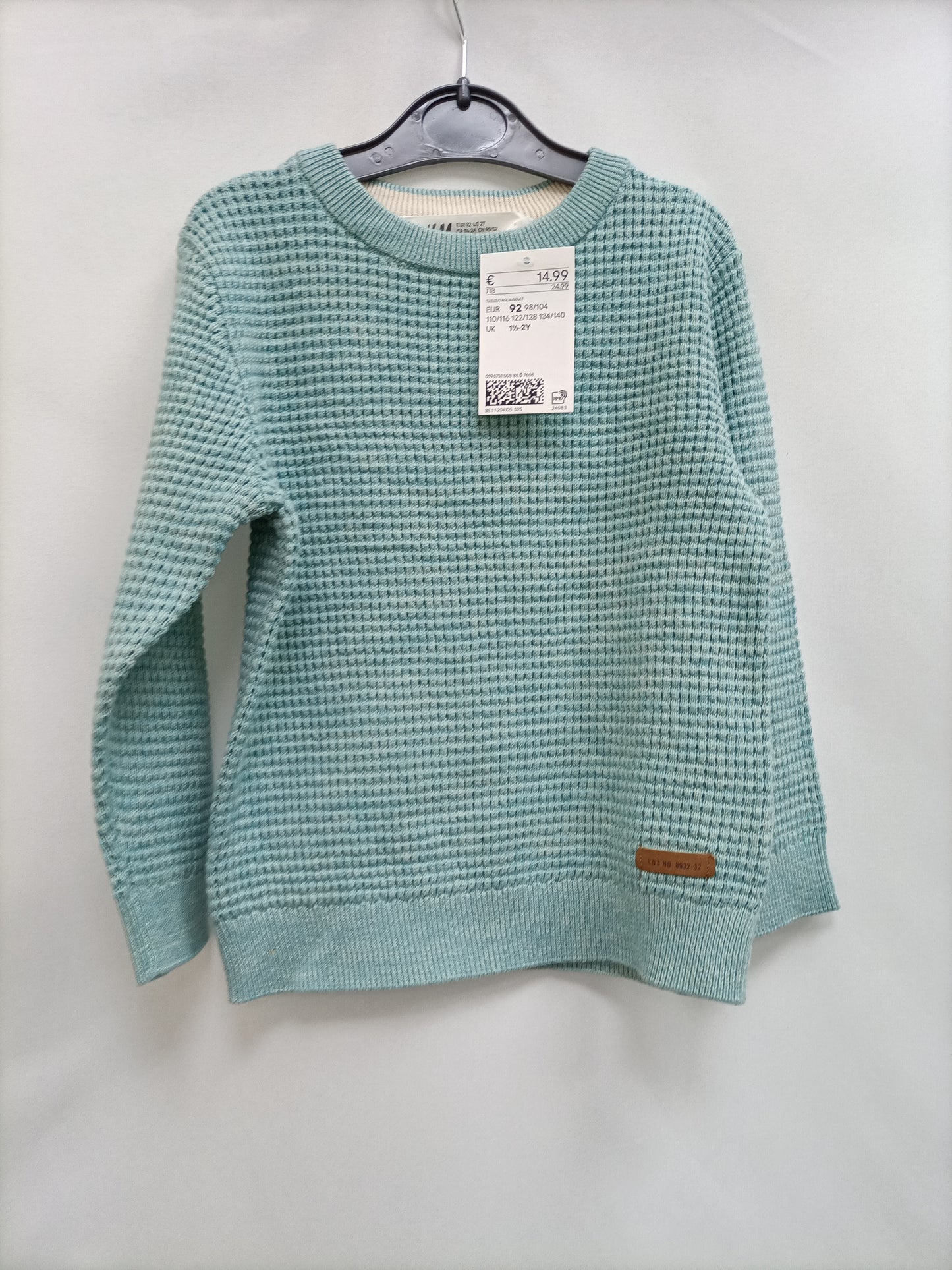 H&amp;M. Turquoise sweater, size 1-2 years