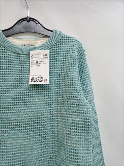 H&amp;M. Turquoise sweater, size 1-2 years